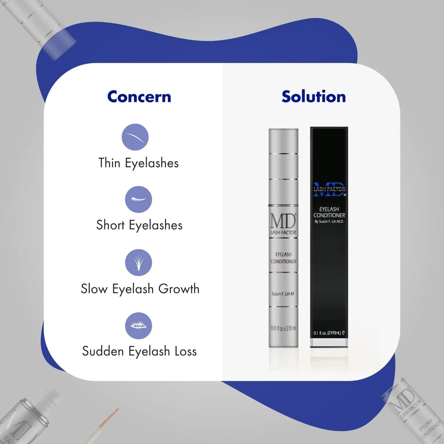 Lash Factor Eyelash Growth Serum| Enhances Your Natural Lashes For A Fuller, Longer & Denser Look | Eyelashs Enhancer for Women | 0.1 Fl Oz - 3 Month Supply