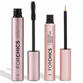 Lash Care Day & Night Bundle – Growth Serum & Volumizing Mascara – 24/7 Lash Nourishment for Thicker, Longer & Healthier Lashes – Hormone-Free, Vegan & Gentle