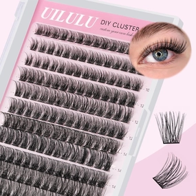 Lash Clusters D Curl Fluffy Clusters Lashes 0.07D 10-16 MIX 144 Eyelashes Individual Lashes Clusters DIY Lash Extensions at Home False Lashes Wide Band Natural Eye Lash Clusters(U11, 10-16mix)