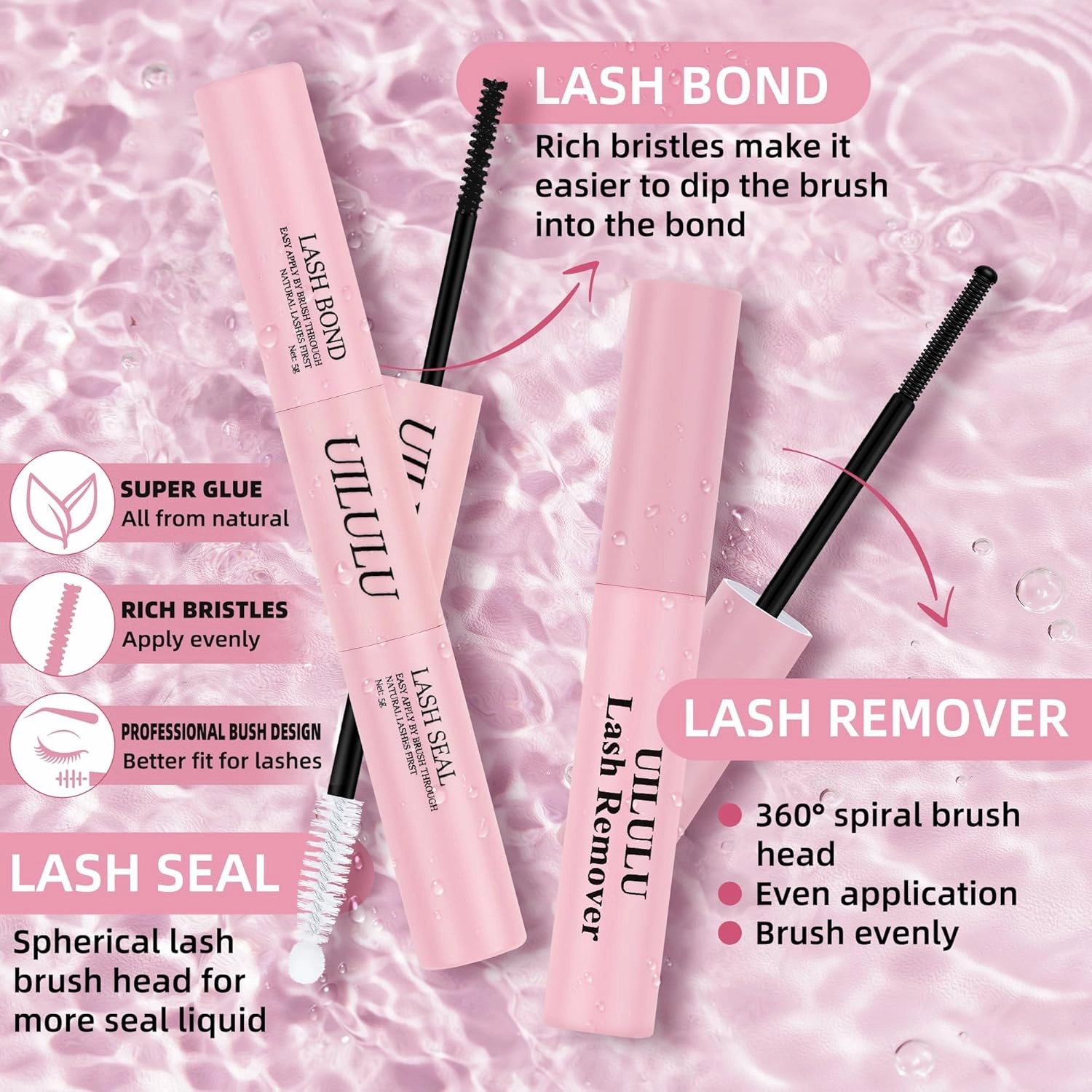 Lash Clusters Kit 10-16mm Natural Lashes Clusters D Curl False Eyelash Clusters, DIY Lash Extension Kit with Lash Bond & Seal, Lash Glue Remover, Lash Tweezers(U07 Lash Kit)