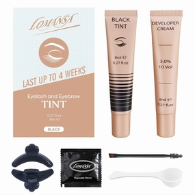 Lash Color Kit Black Instant Eyelash Color Kit Voluminous Keratin Kit for Natural Effects 4 Weeks Lasting Salon-Quality Results
