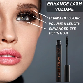 Lash Envy Waterproof Mascara (0.20 Oz) - Ideal for Any Occasion - Improves Volume and Length - Achieve Voluminous Lashes Without Flaking or Smudging with Long Lash Mascara