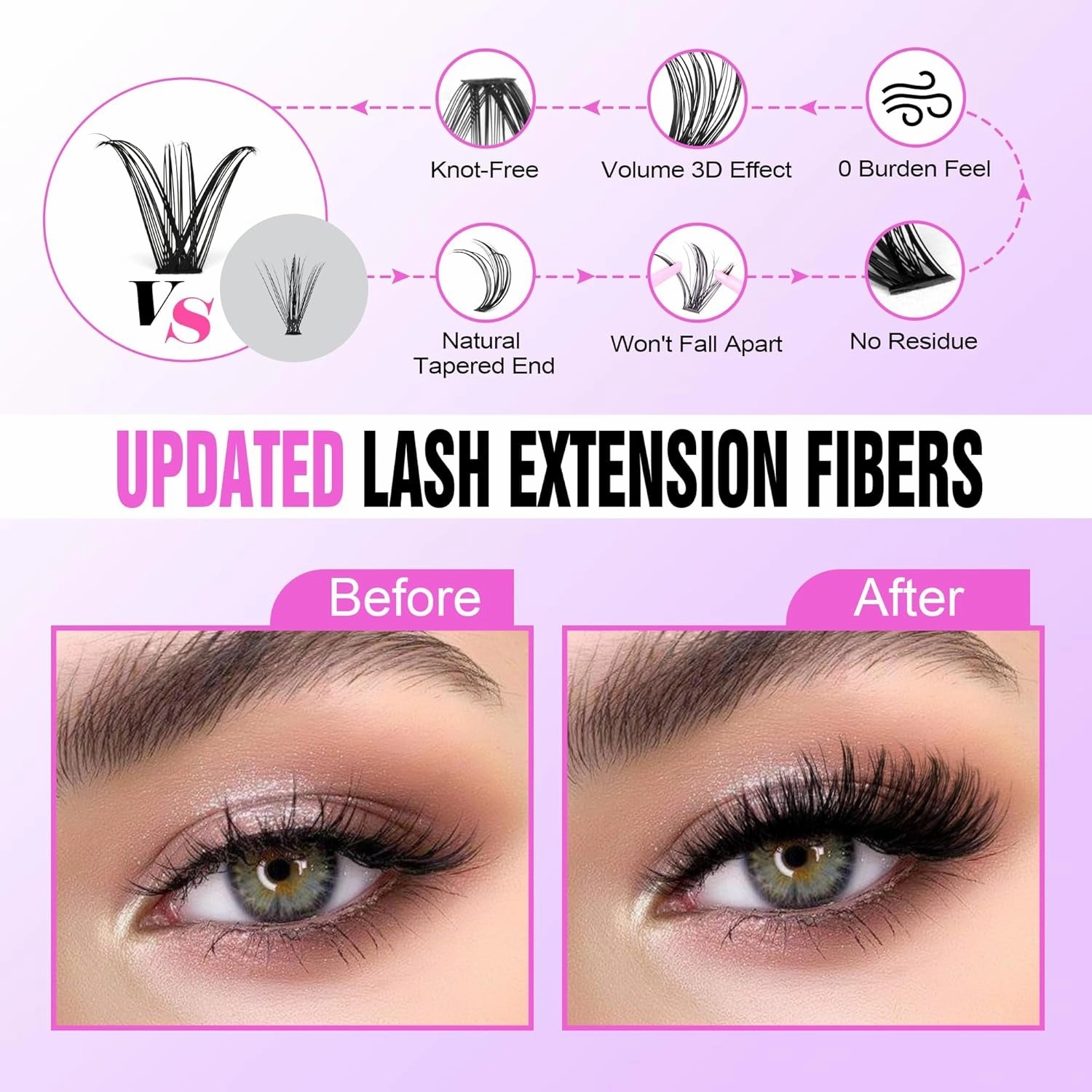 Lash Extension Kit DIY 280Pcs Lash Clusters Eyelash Extension Kit, 9-16Mm 30D 40D Individual Lashes Kit with Lash Bond and Seal, Lash Tweezers for Self Use (30D&40D, 0.07D, 9-16Mm, Kit)