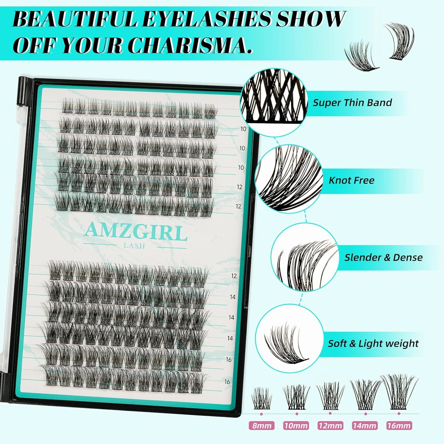 Lash Extension Kit,DIY Individual Lashes Clusters Kits,with Bond And Seal,Lash Remover For Eyelashes Extensions,Lash Applicator Tool For False Eyelash Cluster Kit 144Pcs(XP05,VINE004|set)