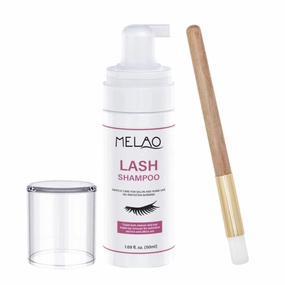 Lash Extension Shampoo 50ml - Oil Free Eyelash Cleanser with Natural Ingredients, Gentle Foaming Formula to Makeup and Impurities - for Lashes, Safe for Eyelash Extens