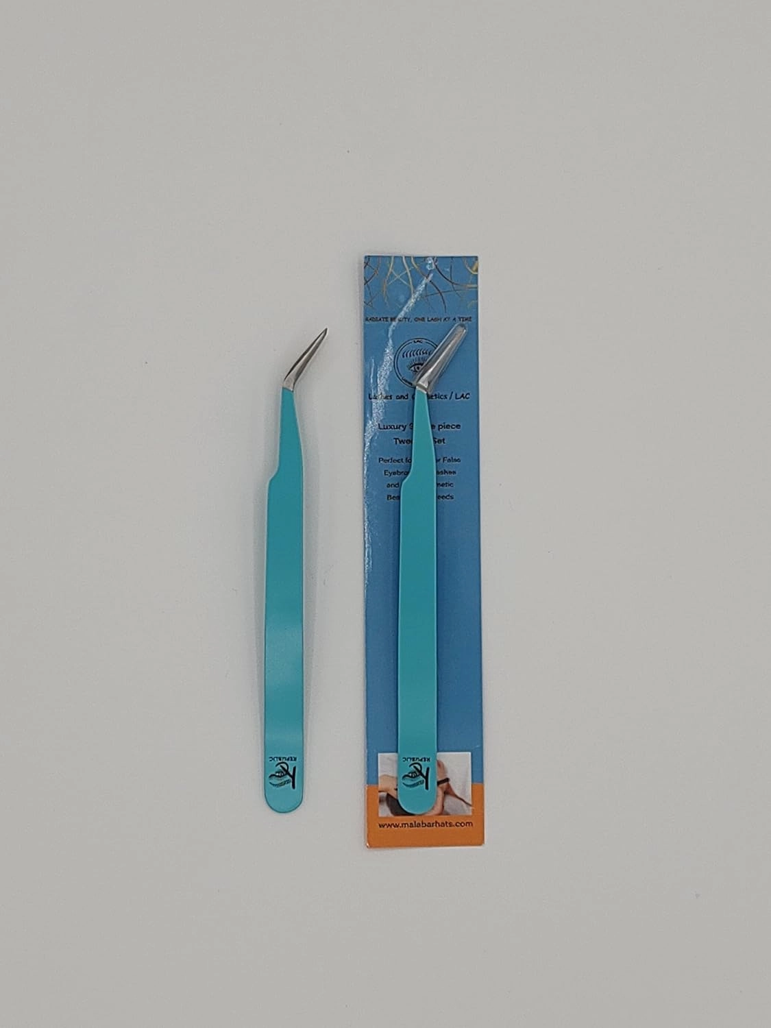Lash Eyebrow Extensions Kit 2 Trays of Mink False Eyebrows in Black, Eyebrow Extension Glue Clear & Extension Tweezers, Comes on Mixed Length Trays 5-8 Mm Mix (2-Black, Turquoise Tweezer)