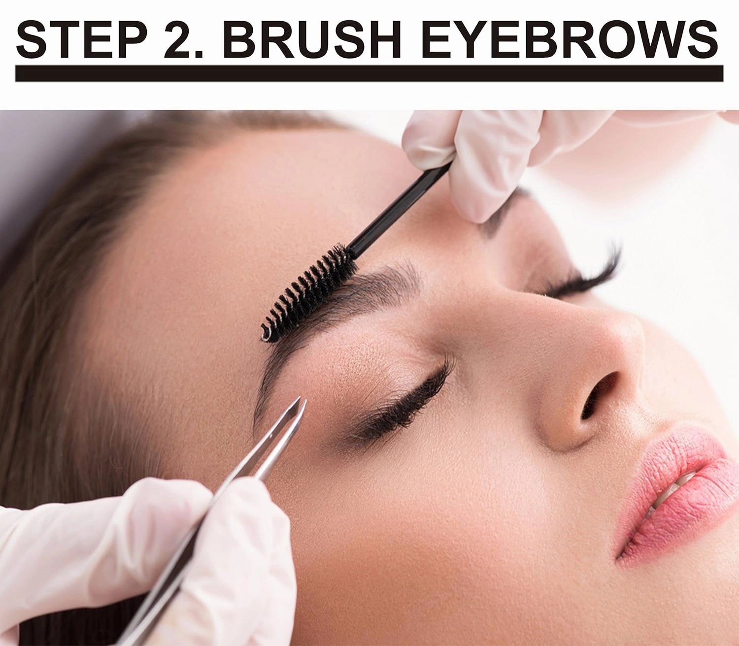 Lash Eyebrow Extensions Kit with 1 x Trays of Mink False Eyebrows in Brown Comes on Mixed Length Trays 5-8 Mm Mix, Eyebrow Glue Clear & Extension Tweezers (Brown, Black Tweezer)