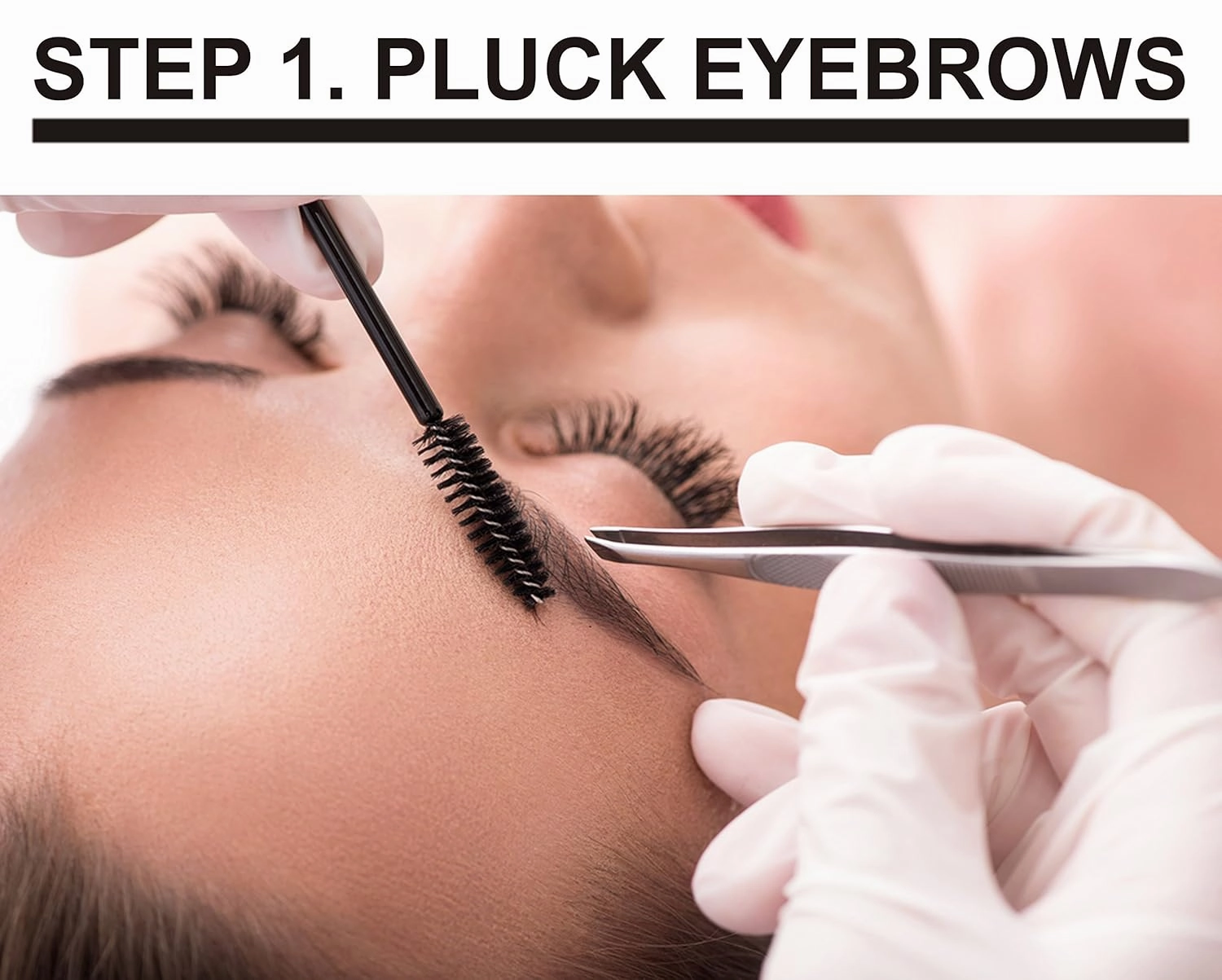 Lash Eyebrow Extensions Kit with 1 x Trays of Mink False Eyebrows in Brown Comes on Mixed Length Trays 5-8 Mm Mix, Eyebrow Glue Clear & Extension Tweezers (Brown, Black Tweezer)