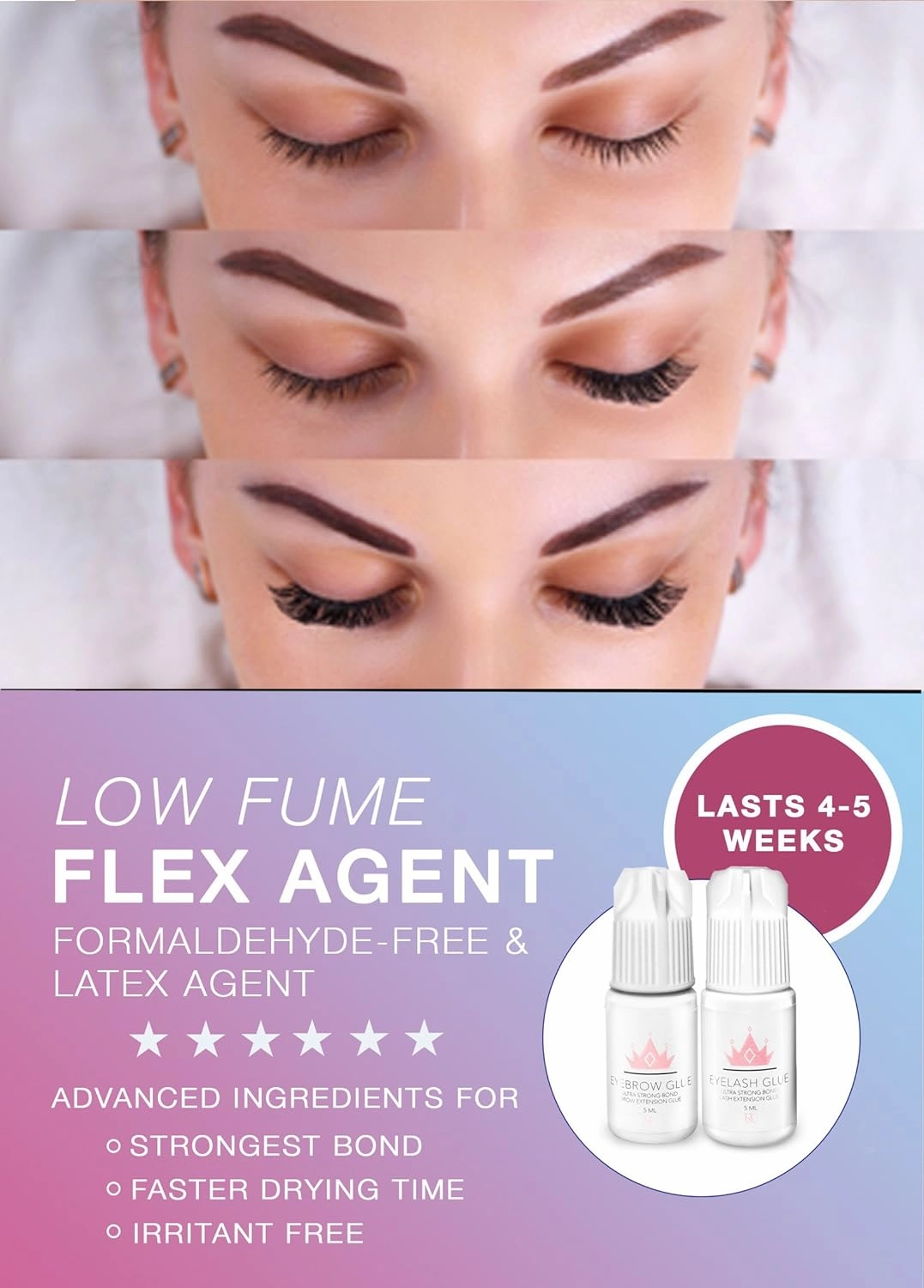 Lash Eyebrow Extensions Kit with 1 x Trays of Mink False Eyebrows in Brown Comes on Mixed Length Trays 5-8 Mm Mix, Eyebrow Glue Clear & Extension Tweezers (Brown, Black Tweezer)