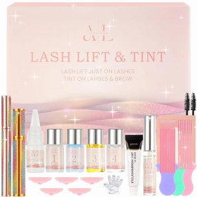 Lash Lift Kit, Eyelash and Perm Set, Black Curler Lash Extension, Professional Eyelash Perm, Brow Lamination, Suitable for Beginners and Professionals for Girlfriend Mom Wife