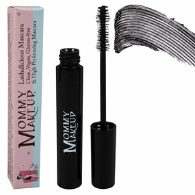 Lashalicious Vegan Mascara with Rice Bran Wax - Clean, Gluten & Cruelty Free - Hypoallergenic Mascara For Volume, Curl, Separated, Lengthened & Lifted Lashes (Black) by Mommy Makeup