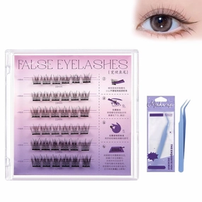 Lashes No Glue, Lashes, Press on Lashes, Eyelash, Fish Tails Glueless Press-On Eyelashes (S7)