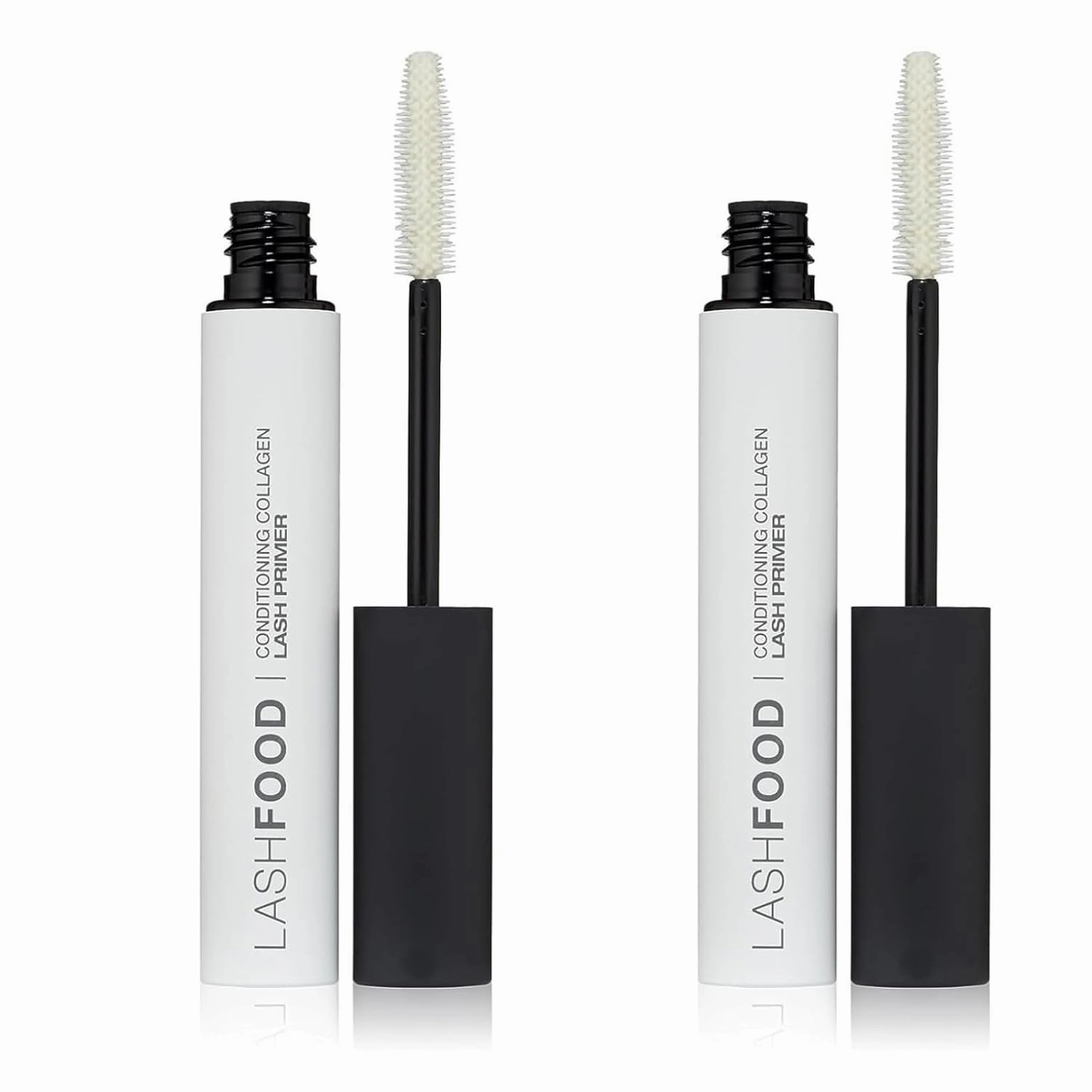 LashFood Conditioning Collagen Fiber Primer Set of 2 | Lash Extender & Thickening Serum Volume Boosting with Collagen, Nano-peptide Complex, Panthenol Lash Mascara Feathery Long Full Eyelashes