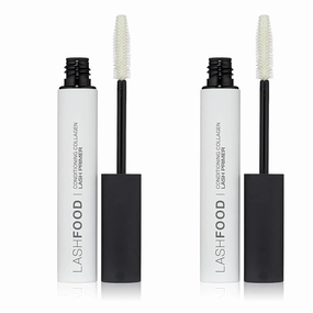 LashFood Conditioning Collagen Fiber Primer Set of 2 | Lash Extender & Thickening Serum Volume Boosting with Collagen, Nano-peptide Complex, Panthenol Lash Mascara Feathery Long Full Eyelashes