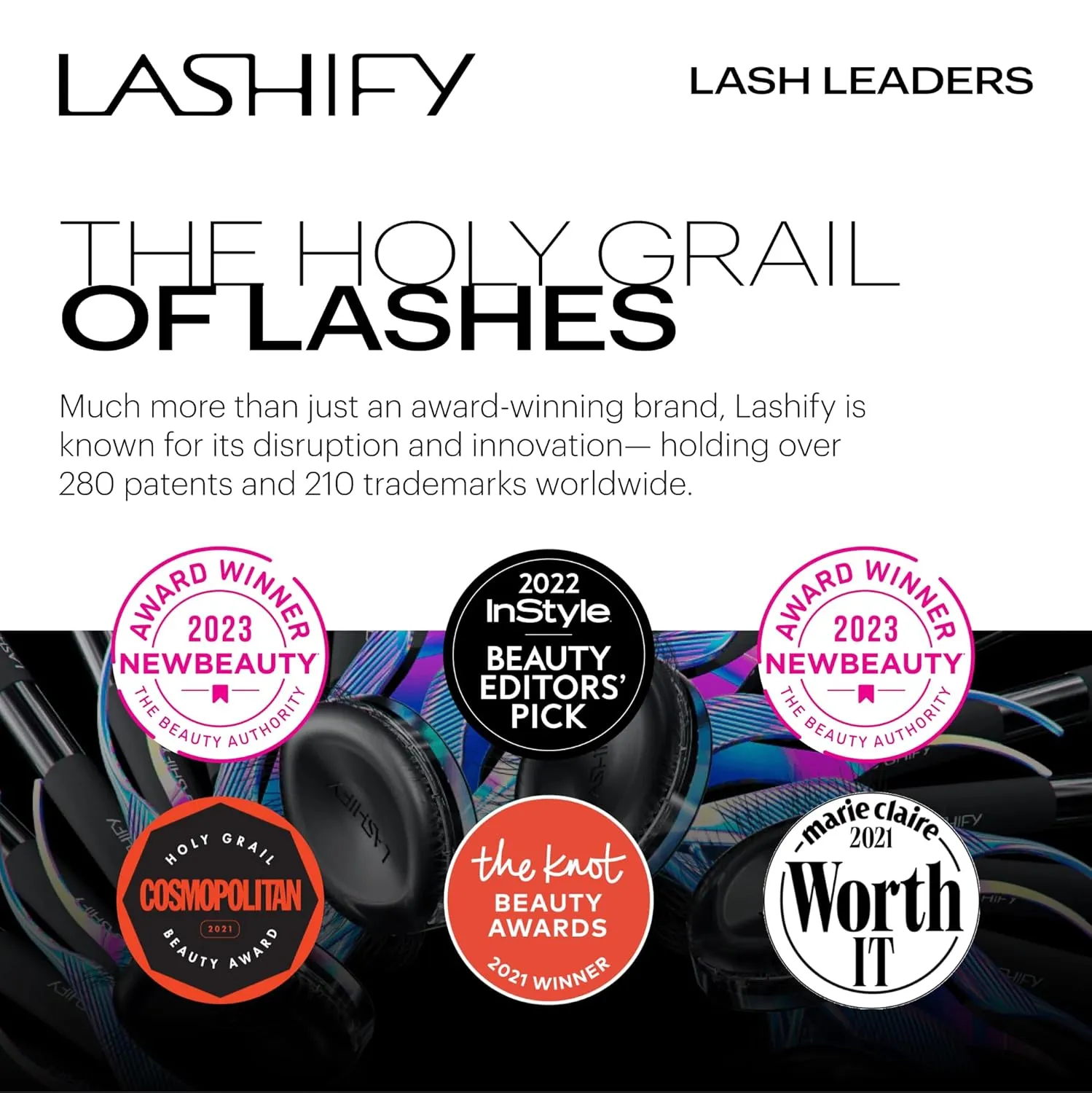 Lashify Amplify 10mm Gossamer DIY Eyelash Extensions Refill, Black, Easy False Eyelashes for a Natural Look