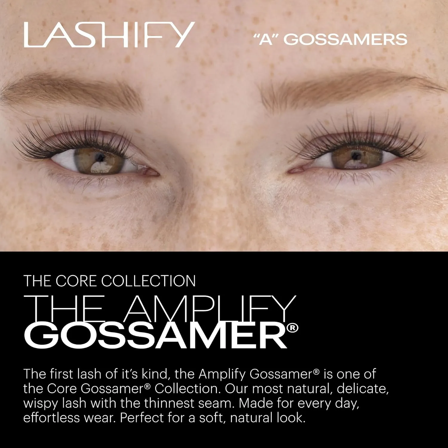 Lashify Amplify 16mm Gossamer Eyelash Extensions Refill in Ombre Blue, Easy DIY False Lashes for a Natural Look