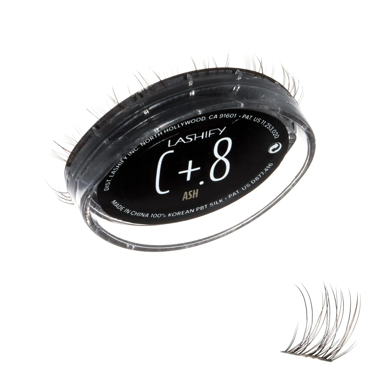 Lashify Curl Plus  8mm Gossamer Eyelash Extensions Refill in Ash, Easy DIY False Lashes for the Most Delicate, Natural and Long Lasting Look