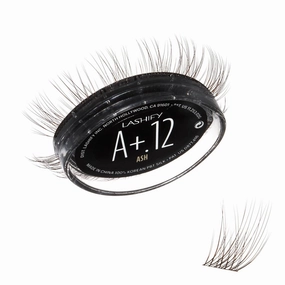 Lashify Amplify Plus  12mm Eyelash Extensions Refill in Ash Color, Easy DIY False Lashes for the Most Delicate, Natural and Long Lasting Look