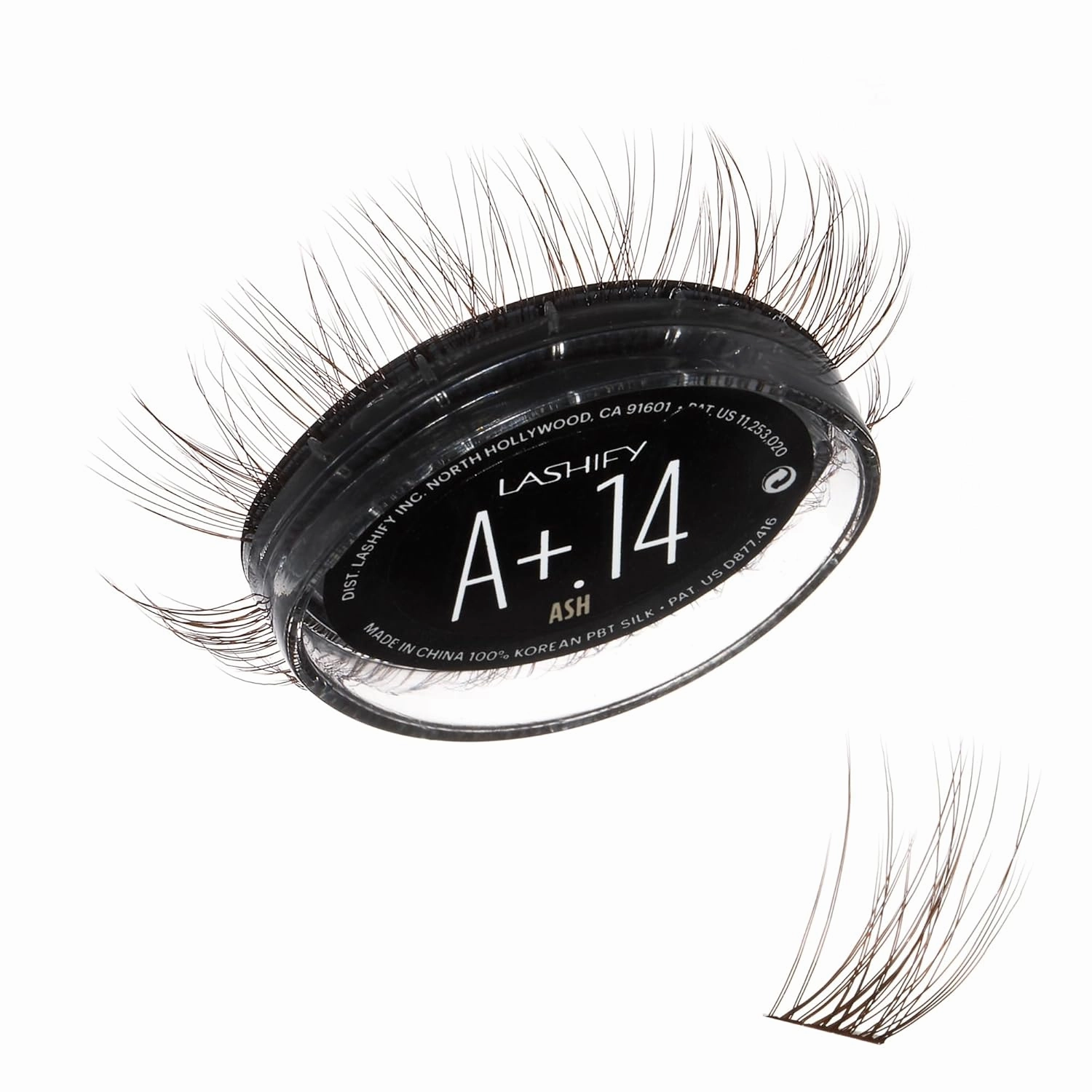 Lashify Amplify Plus  14mm Eyelash Extensions Refill in Ash Color, Easy DIY False Lashes for the Most Delicate, Natural and Long Lasting Look