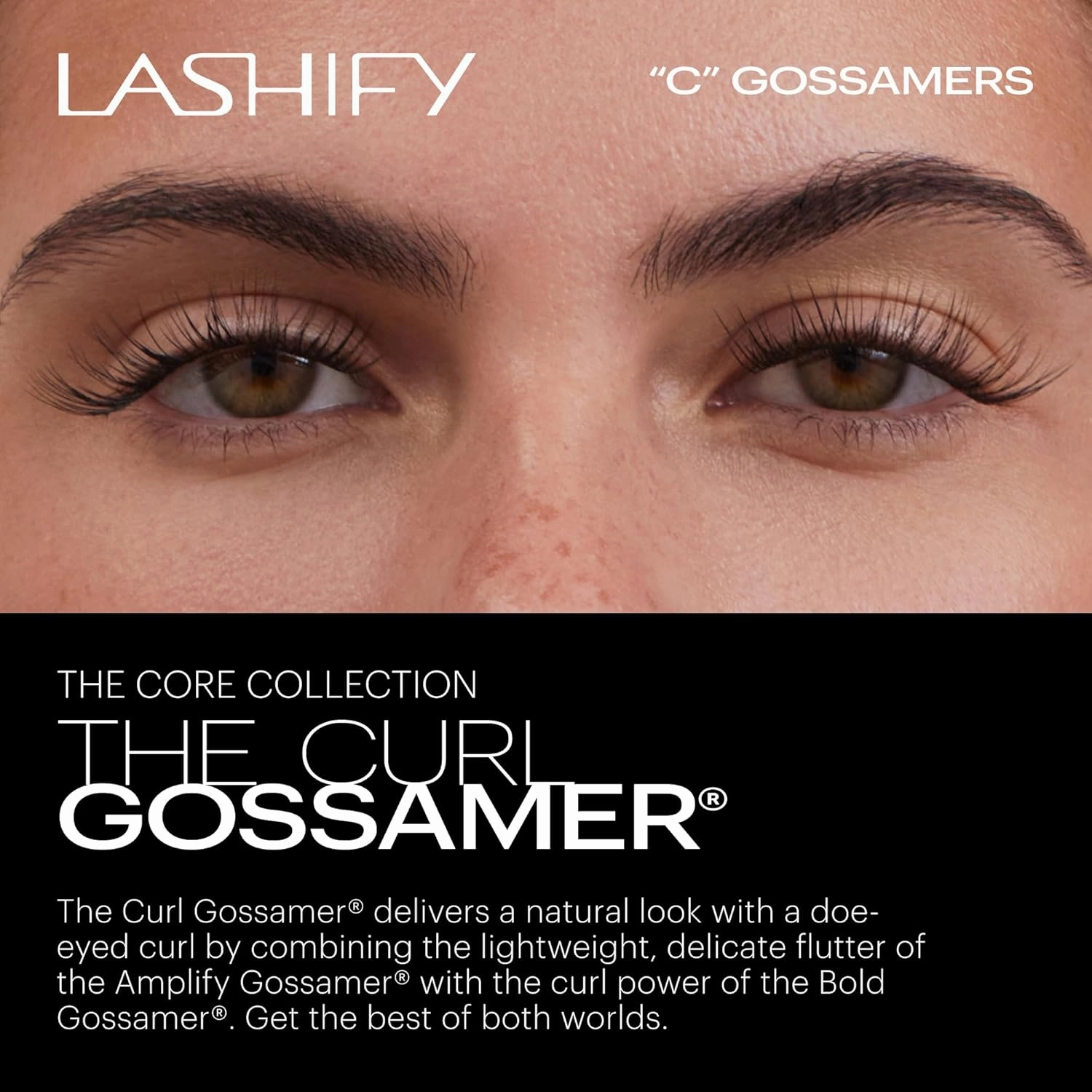Lashify Curl 16mm Gossamer Eyelash Extensions Refill in Ombre Green, Easy DIY False Lashes for a Natural Look