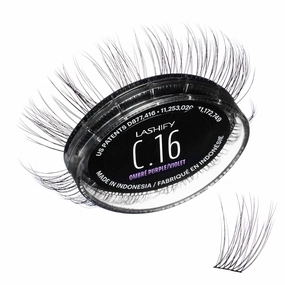 Lashify Curl 16mm Gossamer Eyelash Extensions Refill in Ombre Purple, Easy DIY False Lashes for a Natural Look