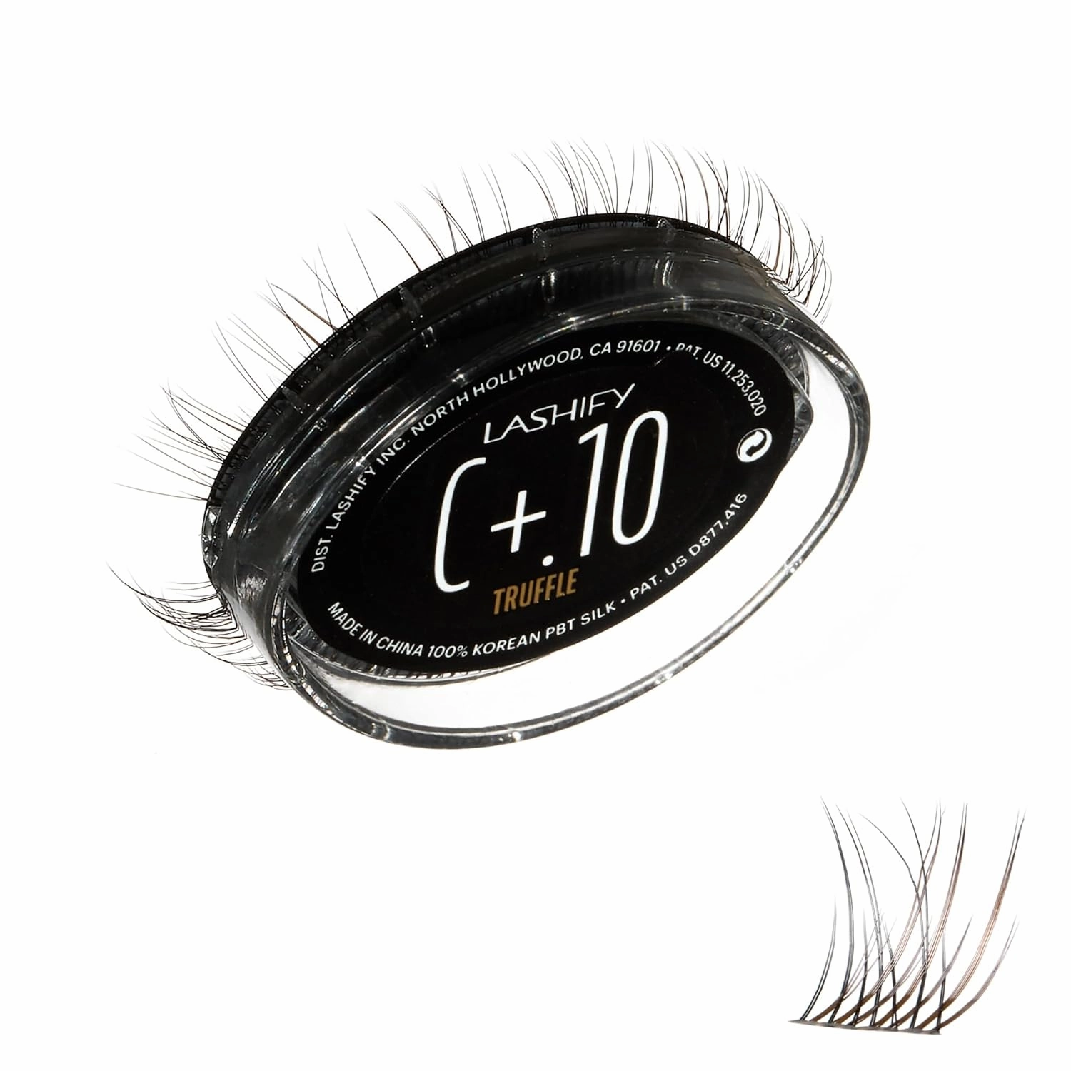 Lashify Curl Plus  10mm Gossamer Eyelash Extensions Refill in Truffle, Easy DIY False Lashes for the Most Delicate, Natural and Long Lasting Look
