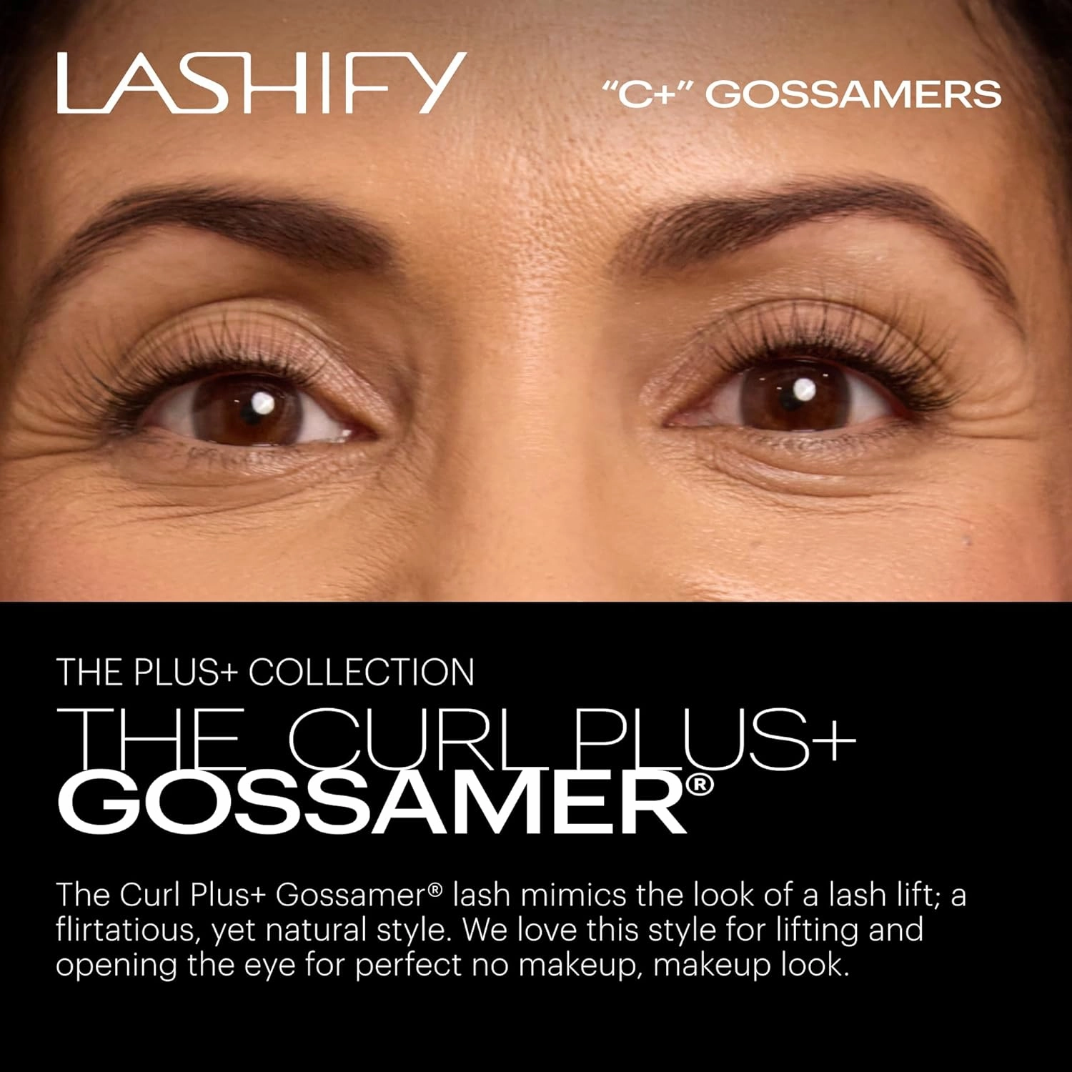 Lashify Curl Plus  10mm Gossamer Eyelash Extensions Refill in Truffle, Easy DIY False Lashes for the Most Delicate, Natural and Long Lasting Look
