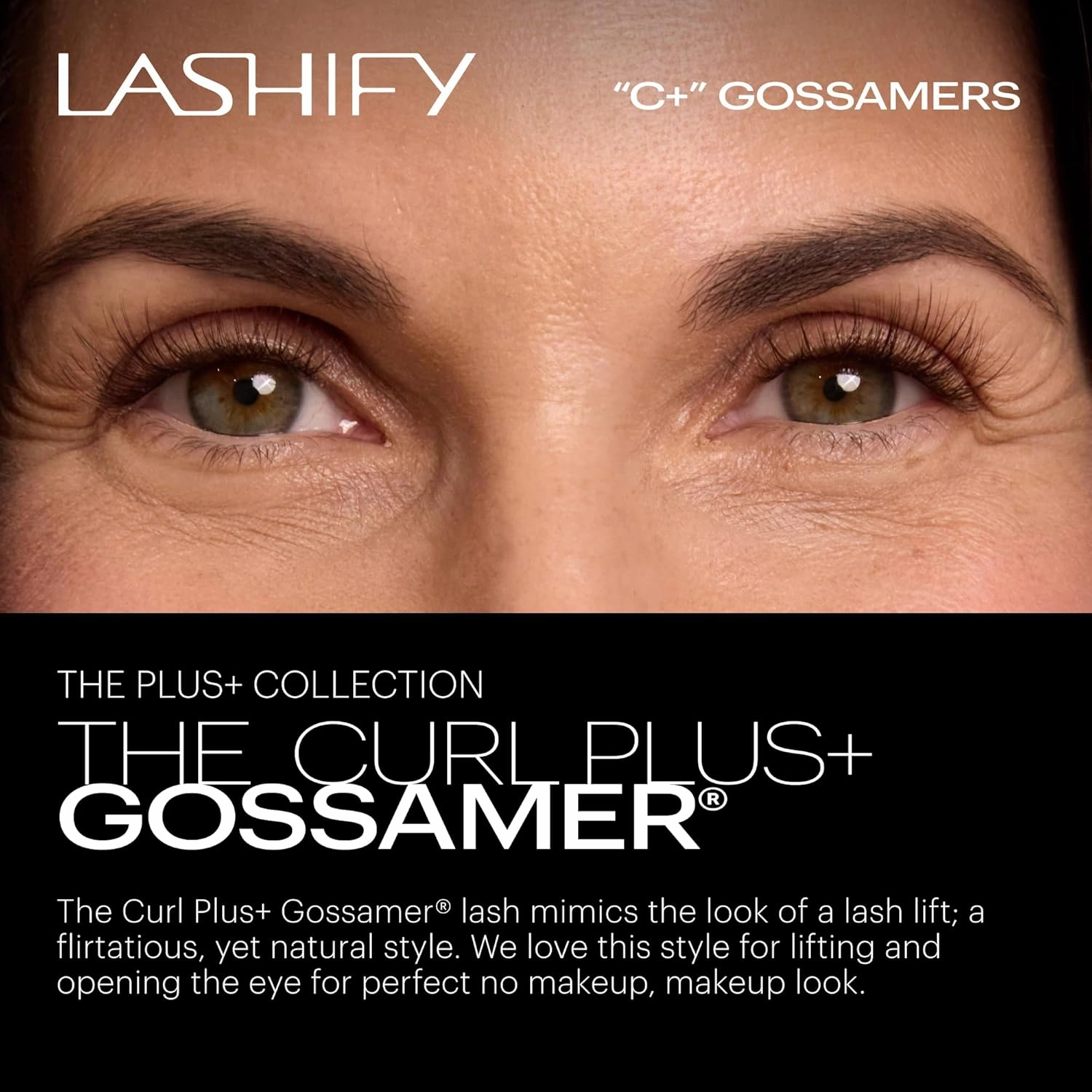 Lashify Curl Plus  14mm Gossamer Eyelash Extensions Refill in Minx, Easy DIY False Lashes for the Most Delicate, Natural and Long Lasting Look