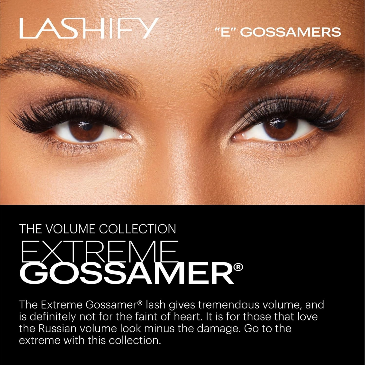 Lashify Extreme 10mm Gossamer DIY Eyelash Extensions Refill, Black, Easy False Lashes To Add Tremendous Volume