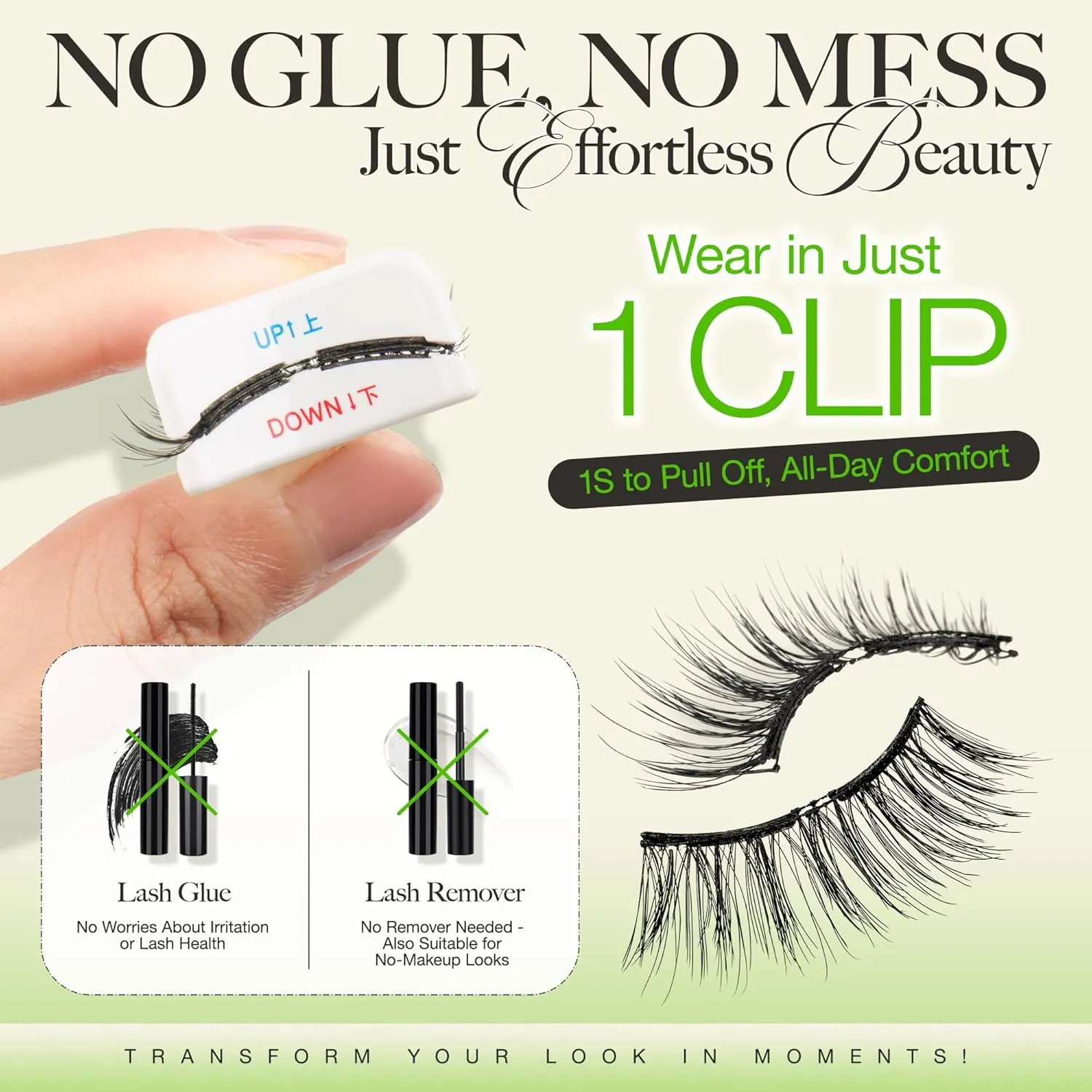 LASHVIEW Upgrade Soft Magnetic Eyelashes with Applicator, Reusable Magnetic Lashes Natural Look, No Glue Needed, Windproof & Waterproof for All-Day Comfort (L01)