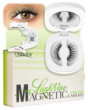 LASHVIEW Upgrade Soft Magnetic Eyelashes with Applicator, Reusable Magnetic Lashes Natural Look, No Glue Needed, Windproof & Waterproof for All-Day Comfort (L01)