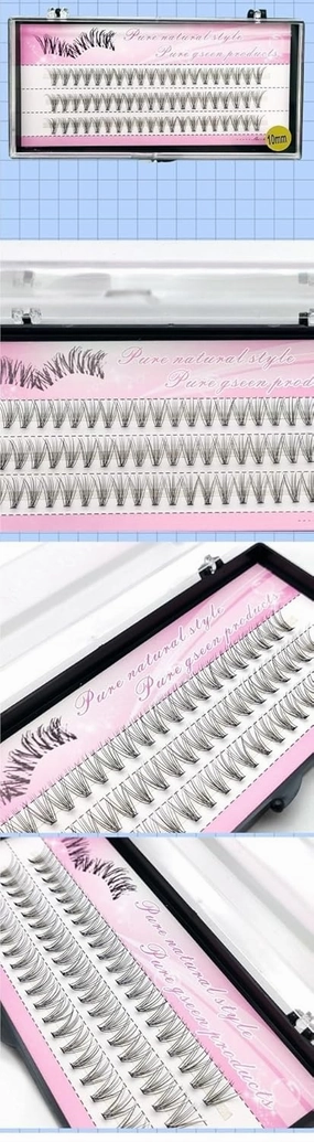laubess cluster lashes 120Pcs High Tip Curl Stereo Multi-Layer Extension DIY False Eyelash Cluster, Natural soft Reusable (6-16mm) (Color : A, Size : 8mm)