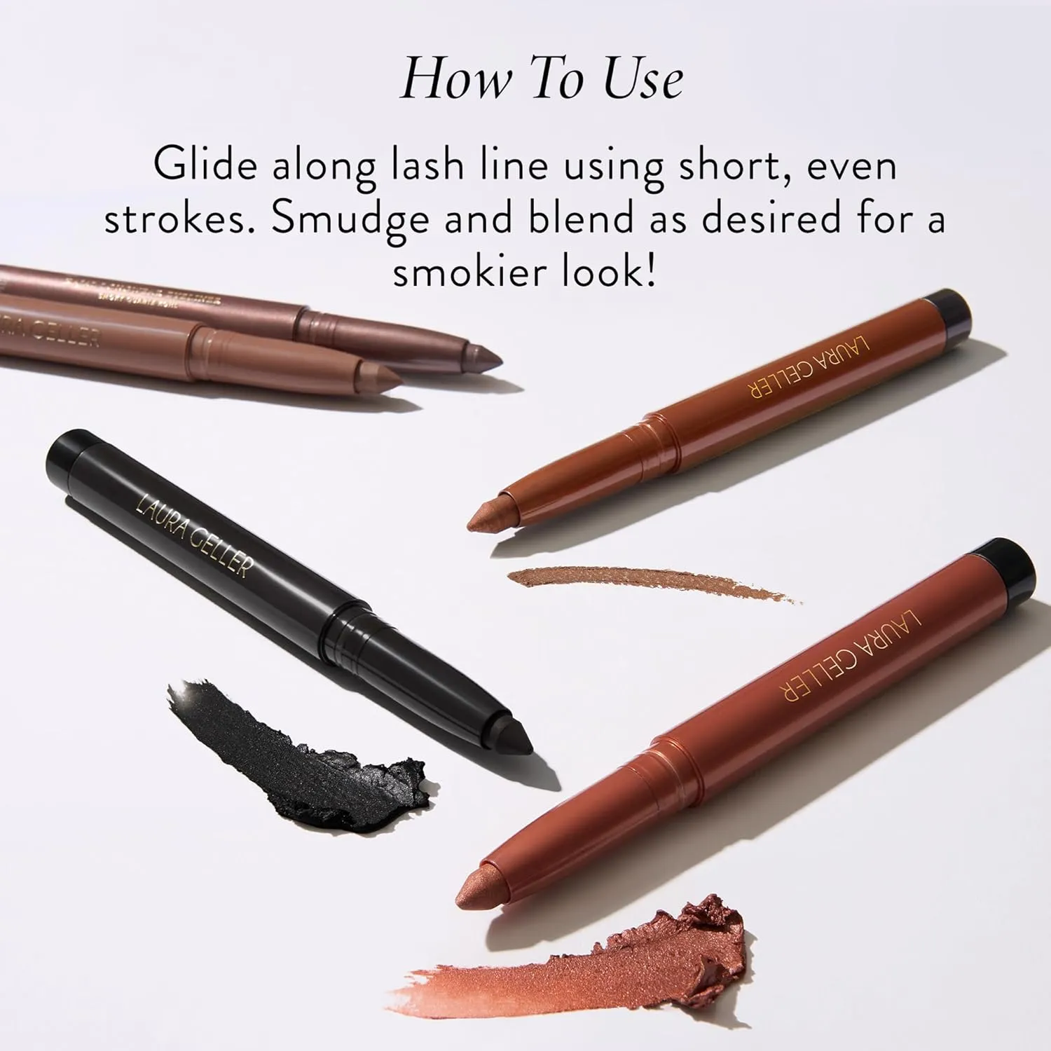 LAURA GELLER NEW YORK Kajal Longwear Kohl Eyeliner Pencil - Soft Black Kohl - Caffeine and Vitamin E - Smooth & Blendable Liner - Built-In Sharpener