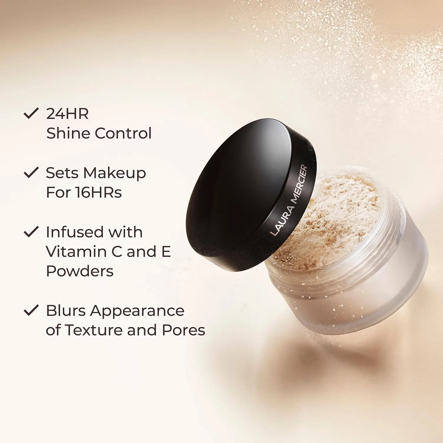 Laura Mercier Translucent Loose Setting Powder, 24HR Shine Control, Soft Matte Finish, Long Lasting Wear, Best for Normal to Oily Skin, 4 Shades for Virtually All Skin Tones, Artistry Icons Set