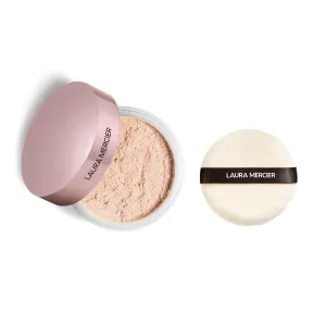 Laura Mercier Translucent Loose Setting Powder in Shade Tone-Up Rose: 24 HR Shine Control, Soft Matte Finish, Best for Normal to Oily Skin, For Enlivening Fair to Medium Skintones   Velour Puff Bundle