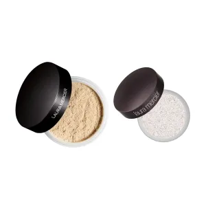 Laura Mercier Translucent Loose Setting Powder in Shade Translucent and Secret Brightening Powder for Under Eyes Shade 1 Bundle