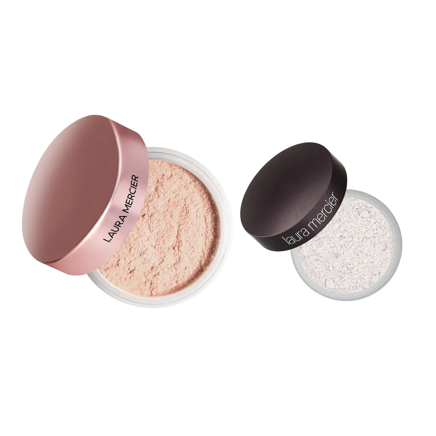 Laura Mercier Translucent Loose Talc-Free Setting Powder Ultra-Blur in Shade Rose and Secret Brightening Powder for Under Eyes Shade 1 Bundle
