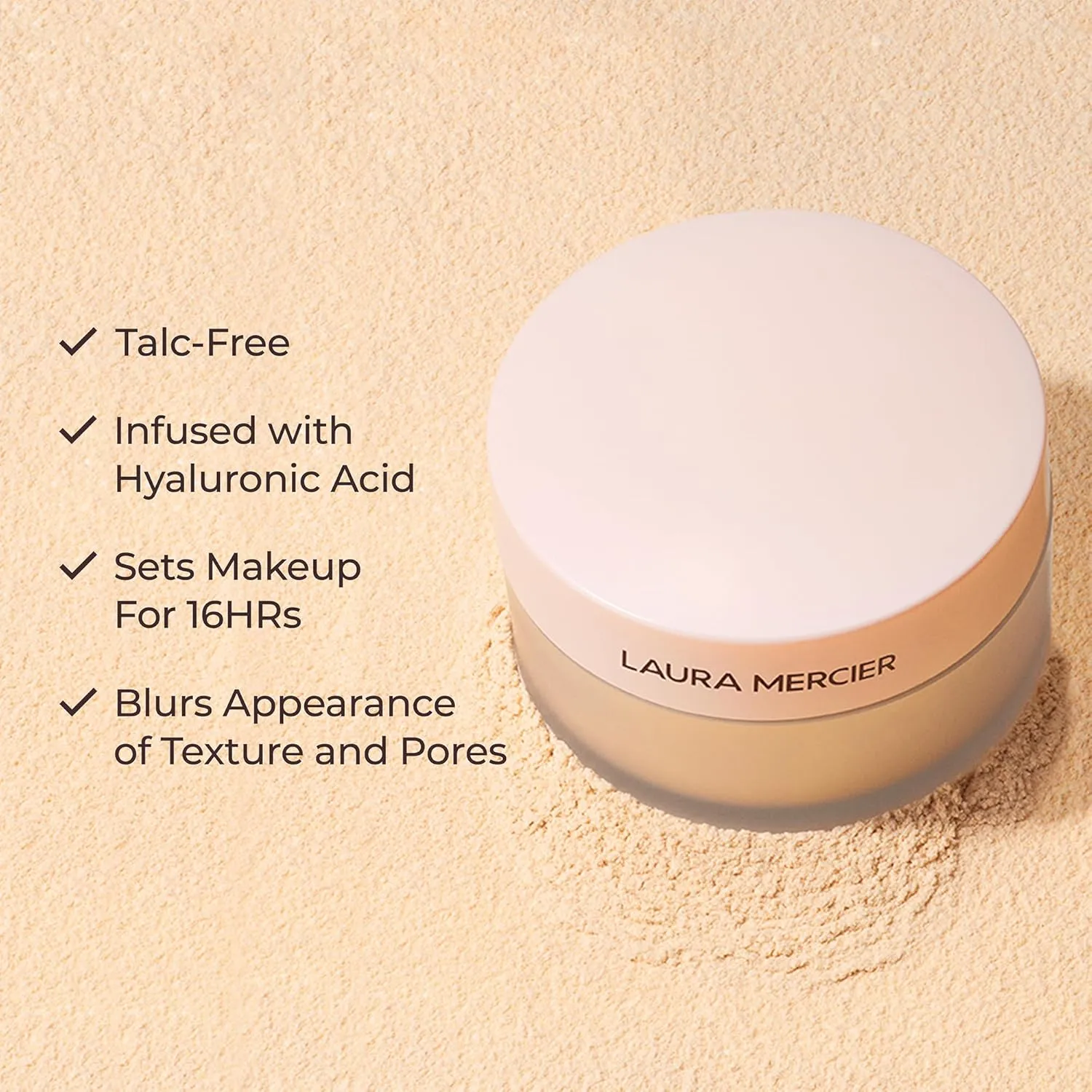 Laura Mercier Translucent Loose Talc-Free Setting Powder Ultra-Blur: Natural & Blurring Finish, Long Lasting, For Normal to Dry   Mature Skin, 4 Shades for All Skin Tones, Hyaluronic Acid Infused