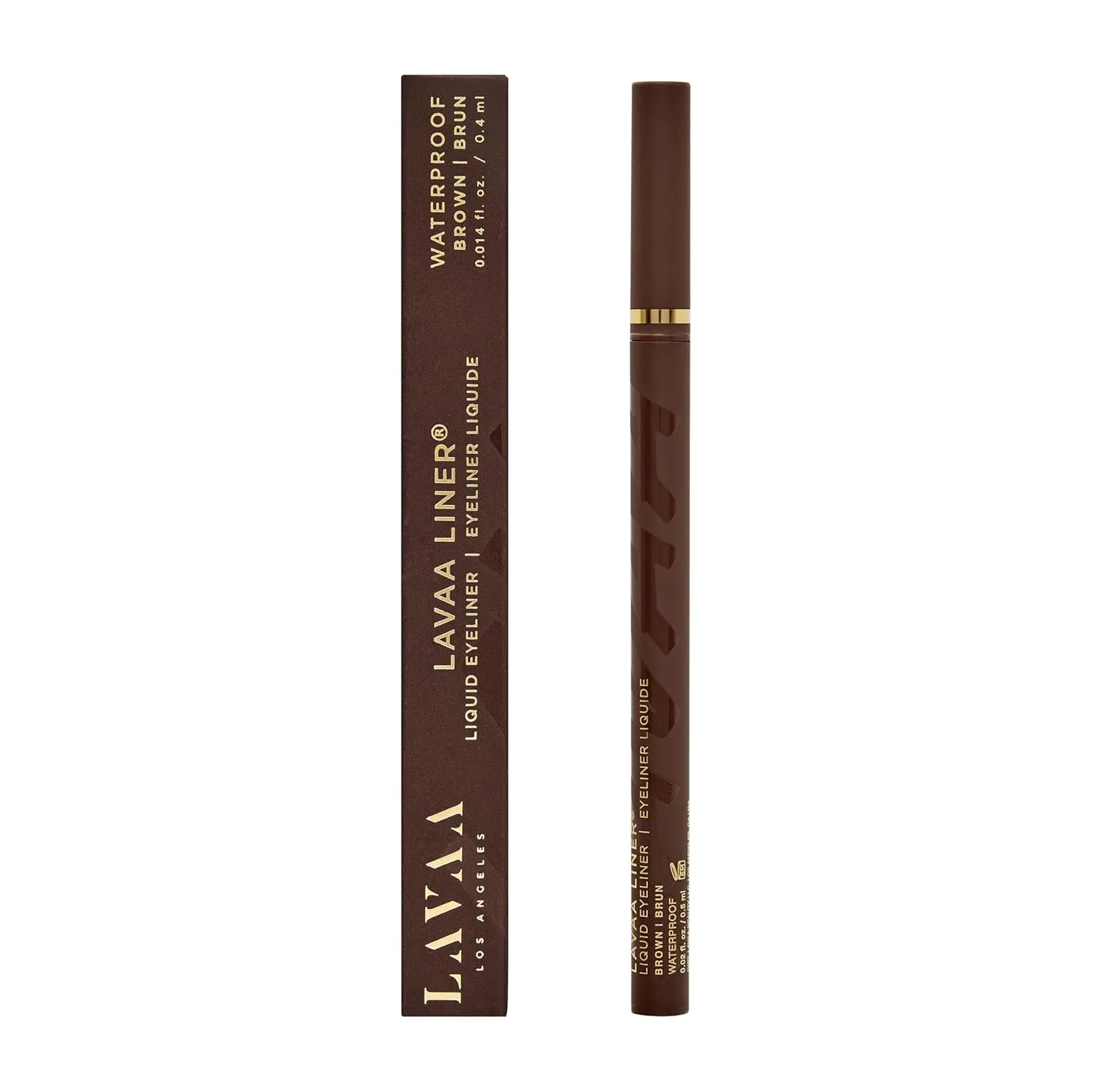 LAVAA LINER | Fine-Tip Eyeliner Pen | Waterproof and Smudgeproof | Liquid Eyeliner Pen (Brown)