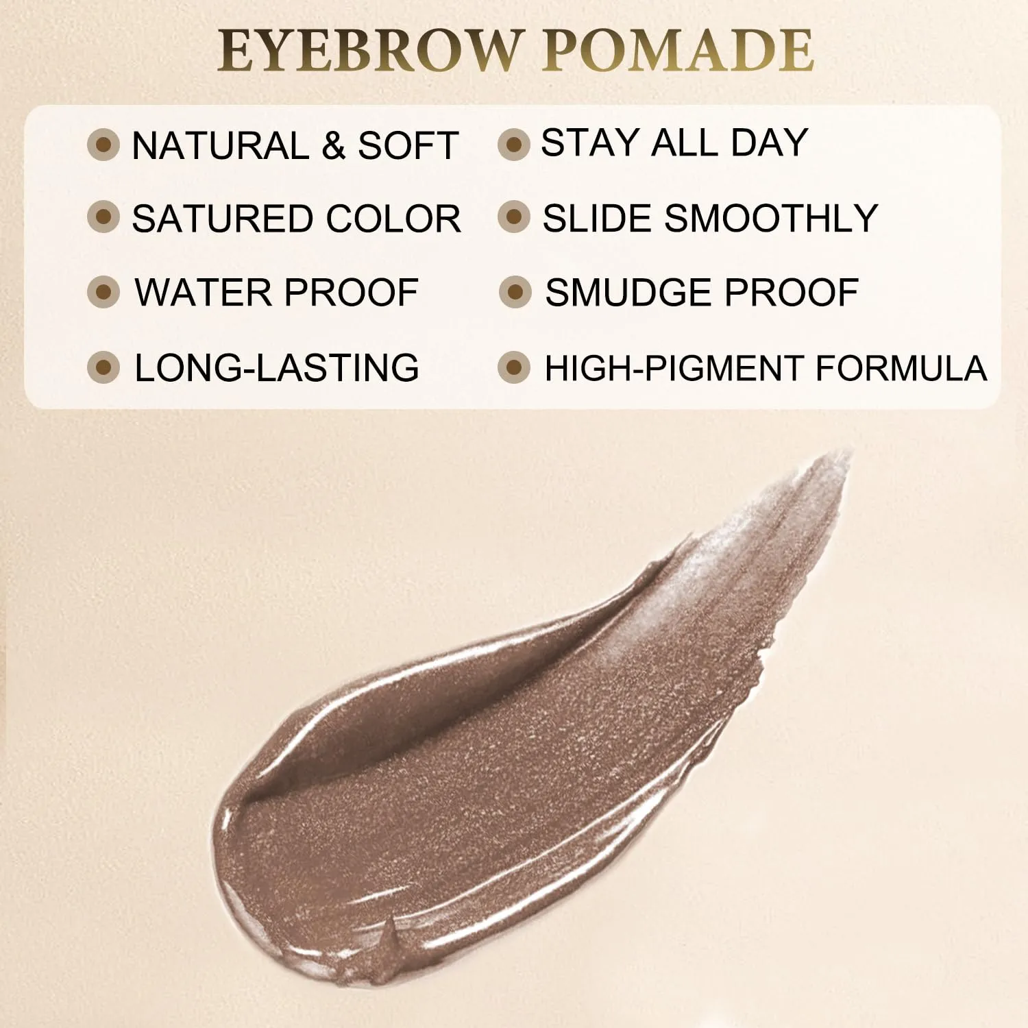 LAVONE Eyebrow Pencil Makeup Kit, with Waterproof 2-IN-1 Microblading Eyebrow Pen, Eyebrow Pomade, Eyeliner and Dual-ended Eyebrow Brush, Brow Pencil Kit for Natural Eyebrows - Ash Brown