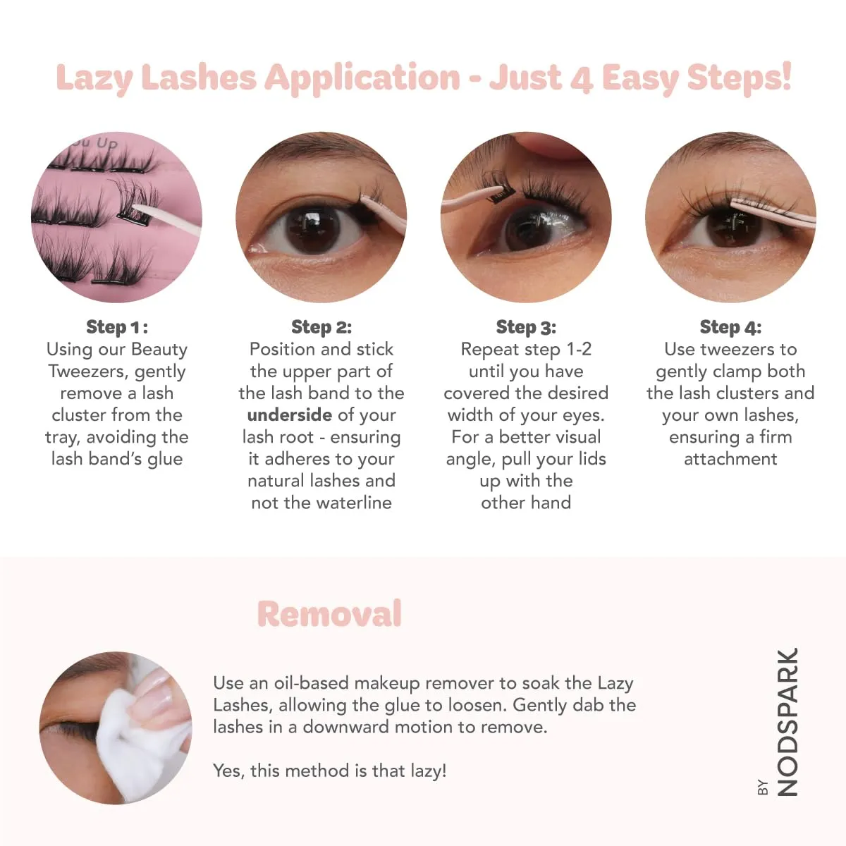 Lazy Lashes - Dinner Flutter You Up | Pre-adhesive Instant Press-on Eyelash Clusters | No Glue Required | Lasts 3-7 Days | Easy To Apply | Stick And Go | Only Need Tweezers