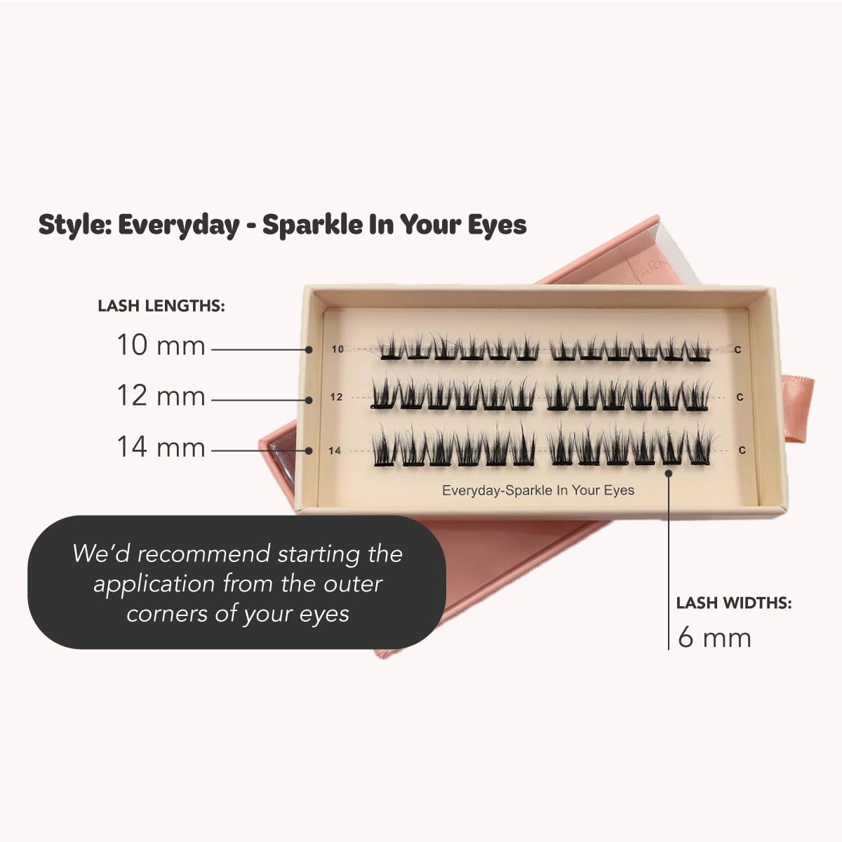 Lazy Lashes - Everyday Sparkle In Your Eyes | Pre-adhesive Instant Press-on False Eyelash Clusters | No Glue Required | Lasts 3-7 Days | Easy To Apply | Stick And Go | Only Need Tweezers