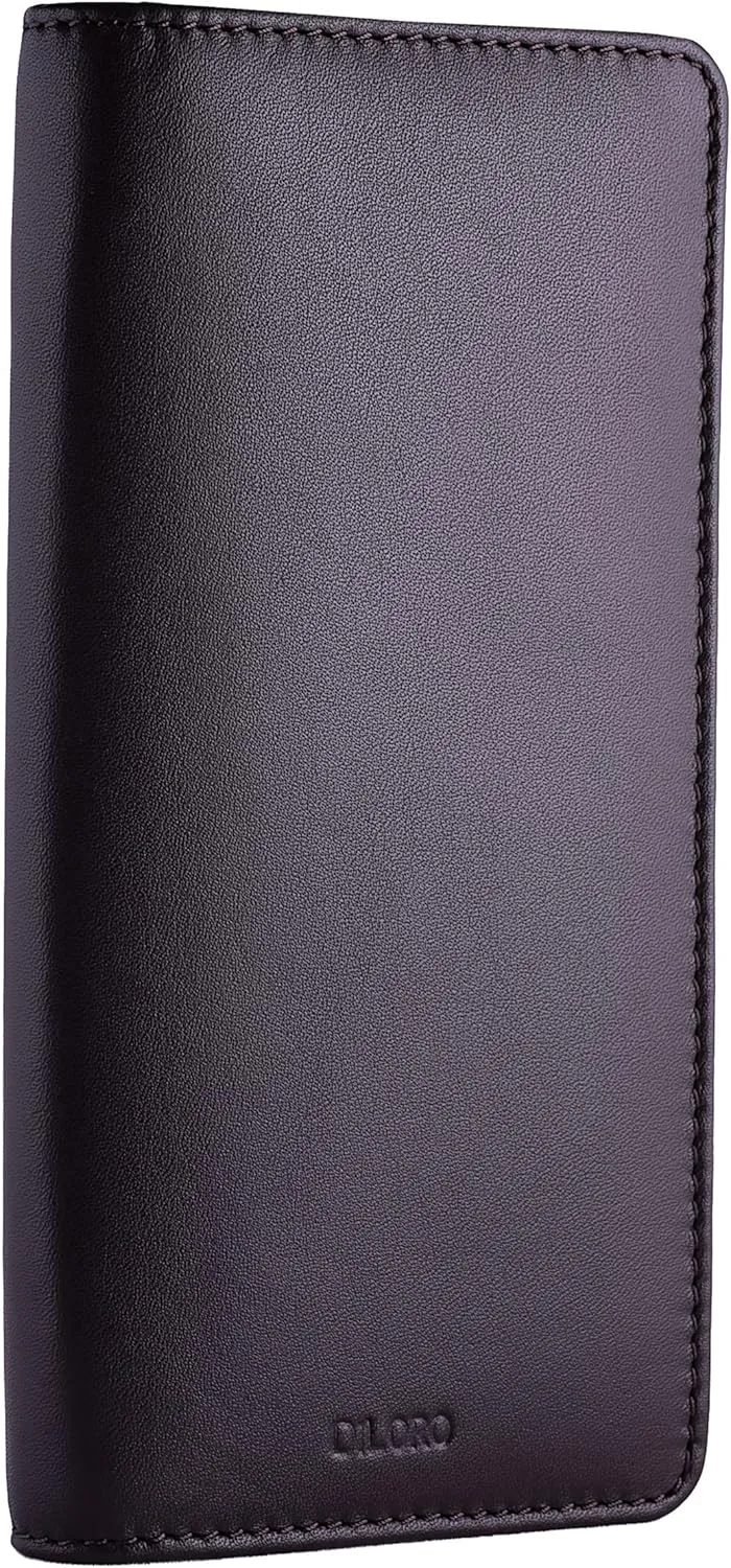 Leather Zippered Triple or Quad Pen Case Pencil Pouch Holder for Three or Four Fountain Ballpoint Rollerball Pens or Glasses (Nappa Brown)