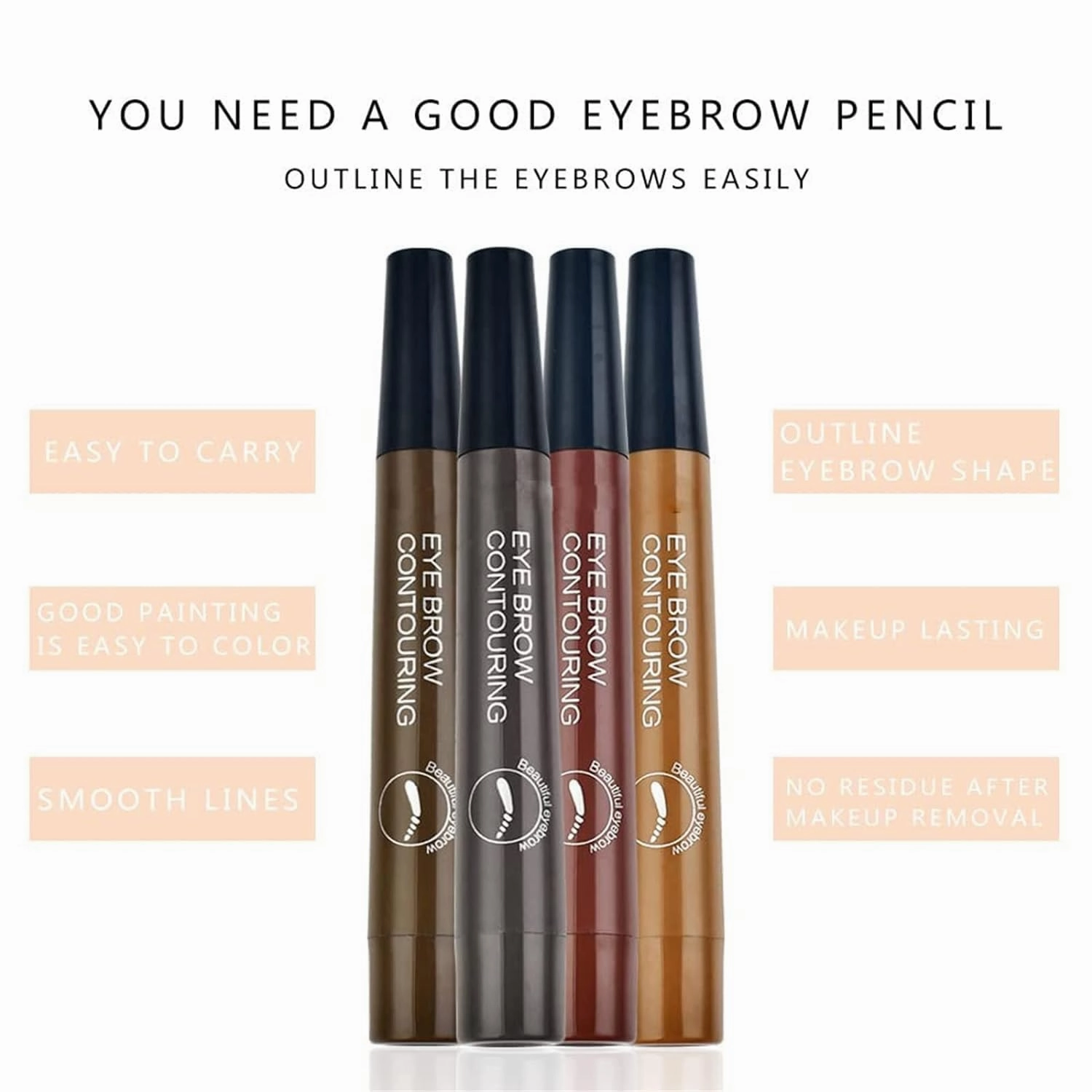 Lightsbetter Waterproof Brow Pen, Lightbetter Eyebrow Pen, Microblading Eyebrow Pencil Lightsbetter, Natural Eyebrow Pen Lightsbetter, Microblading Eyebrow Pen 4 Fork Tip Tattoo Pencil (0-2a)