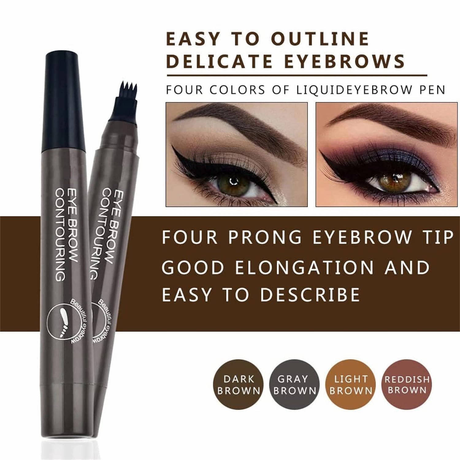 Lightsbetter Waterproof Brow Pen, Lightbetter Eyebrow Pen, Microblading Eyebrow Pencil Lightsbetter, Natural Eyebrow Pen Lightsbetter, Microblading Eyebrow Pen 4 Fork Tip Tattoo Pencil (0-2a)