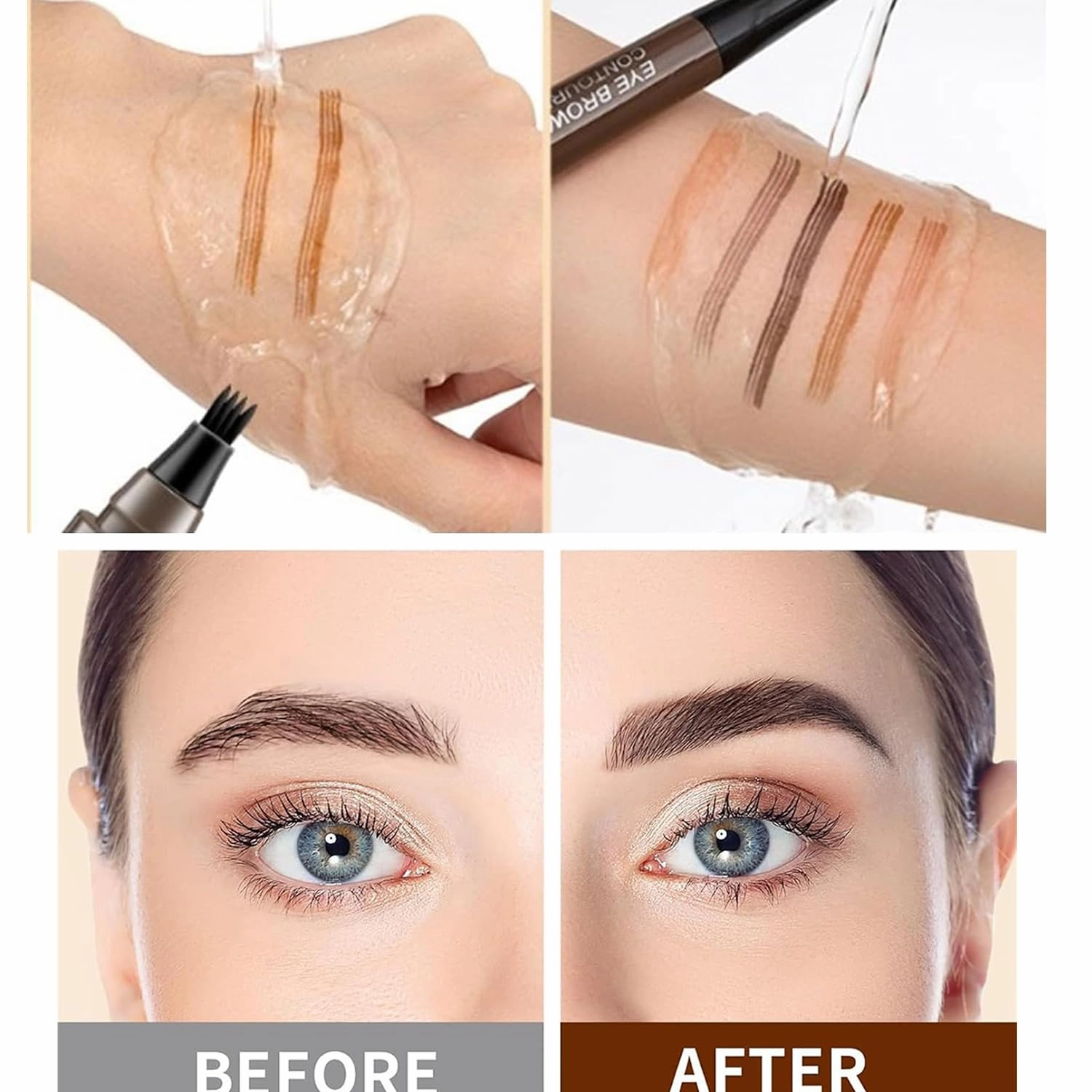 Lightsbetter Waterproof Brow Pen, Lightbetter Eyebrow Pen, Microblading Eyebrow Pencil Lightsbetter, Natural Eyebrow Pen Lightsbetter, Microblading Eyebrow Pen 4 Fork Tip Tattoo Pencil (0-2a)