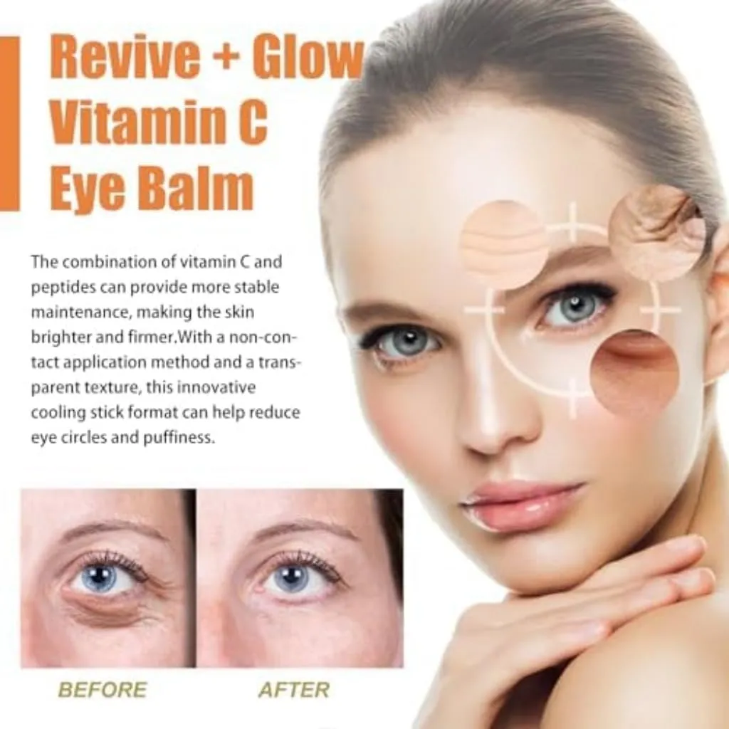 Likwispect Eye Balm, Eye Balm with Vitamin C Brightens and Reduces Puffiness, Revive and Glow EyeBalm Stick, Hydrating, Improve Dark Circles (2PCS)