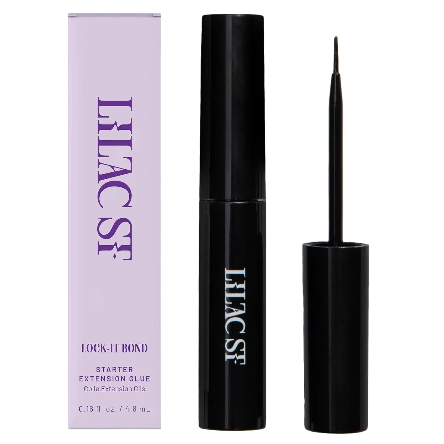 Lilac St - Lock-It-Bond (Black) - Beginner Lash Cluster Glue - Precise Brush Tip Applicator - Strong Hold & Easy Removal - Waterproof - Sensitive Eyes Safe - Cruelty Free, Vegan, Women Founded