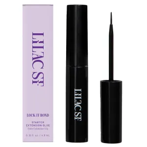 Lilac St - Lock-It-Bond (Black) - Beginner Lash Cluster Glue - Precise Brush Tip Applicator - Strong Hold & Easy Removal - Waterproof - Sensitive Eyes Safe - Cruelty Free, Vegan, Women Founded
