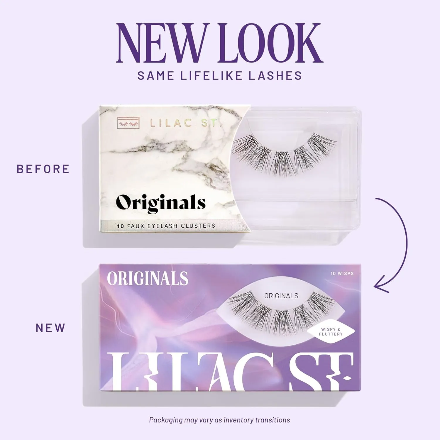 Lilac St - Originals Natural Faux Eyelash Clusters (14mm) - Soft, Natural Look - DIY Lash Extension Wisps - Lightweight & Lifelike - Lasts 10 Days - Cruelty Free, Vegan, Women Founded - 30 Lashes